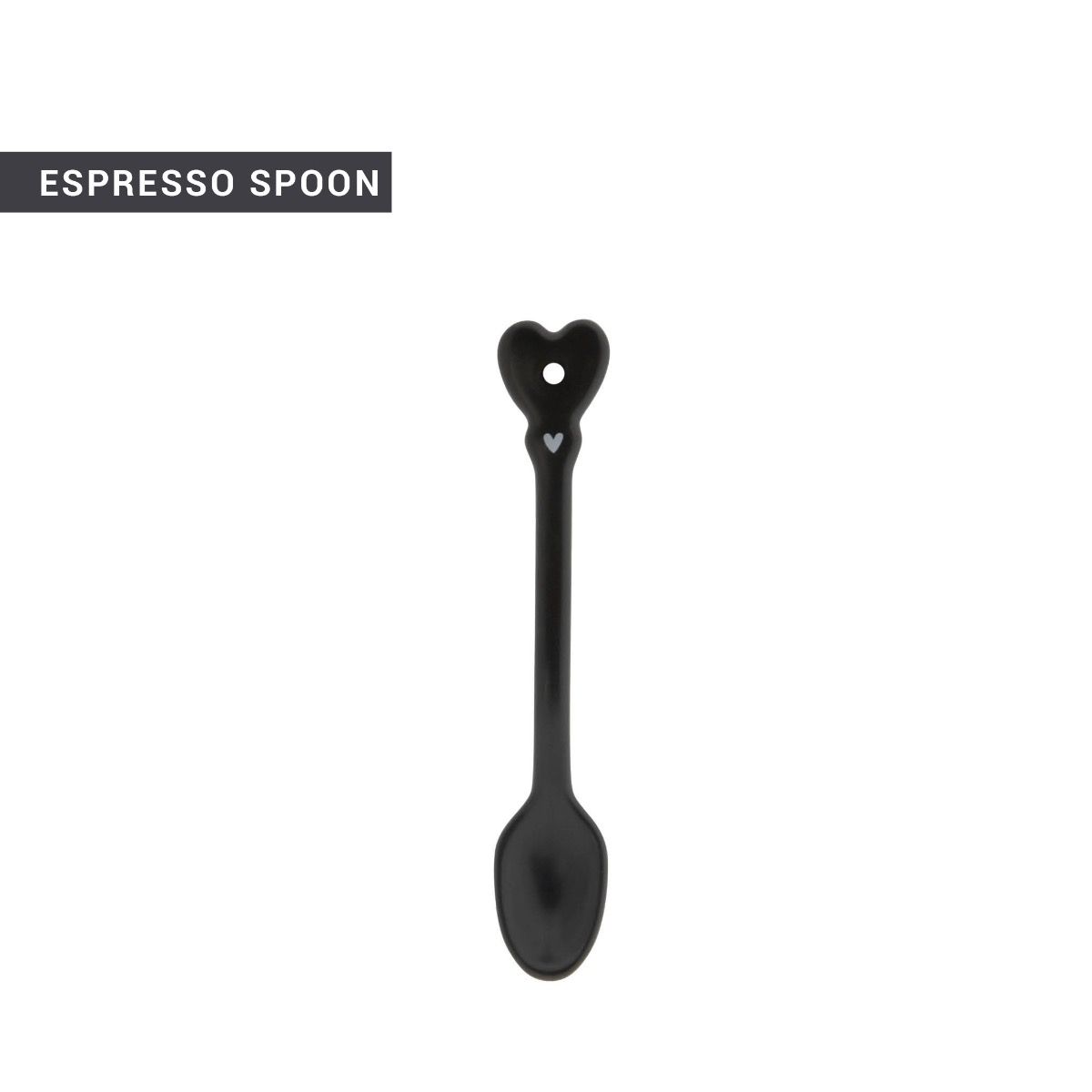 BASTION COLLECTIONS Espressolöffel Heart Matt Schwarz