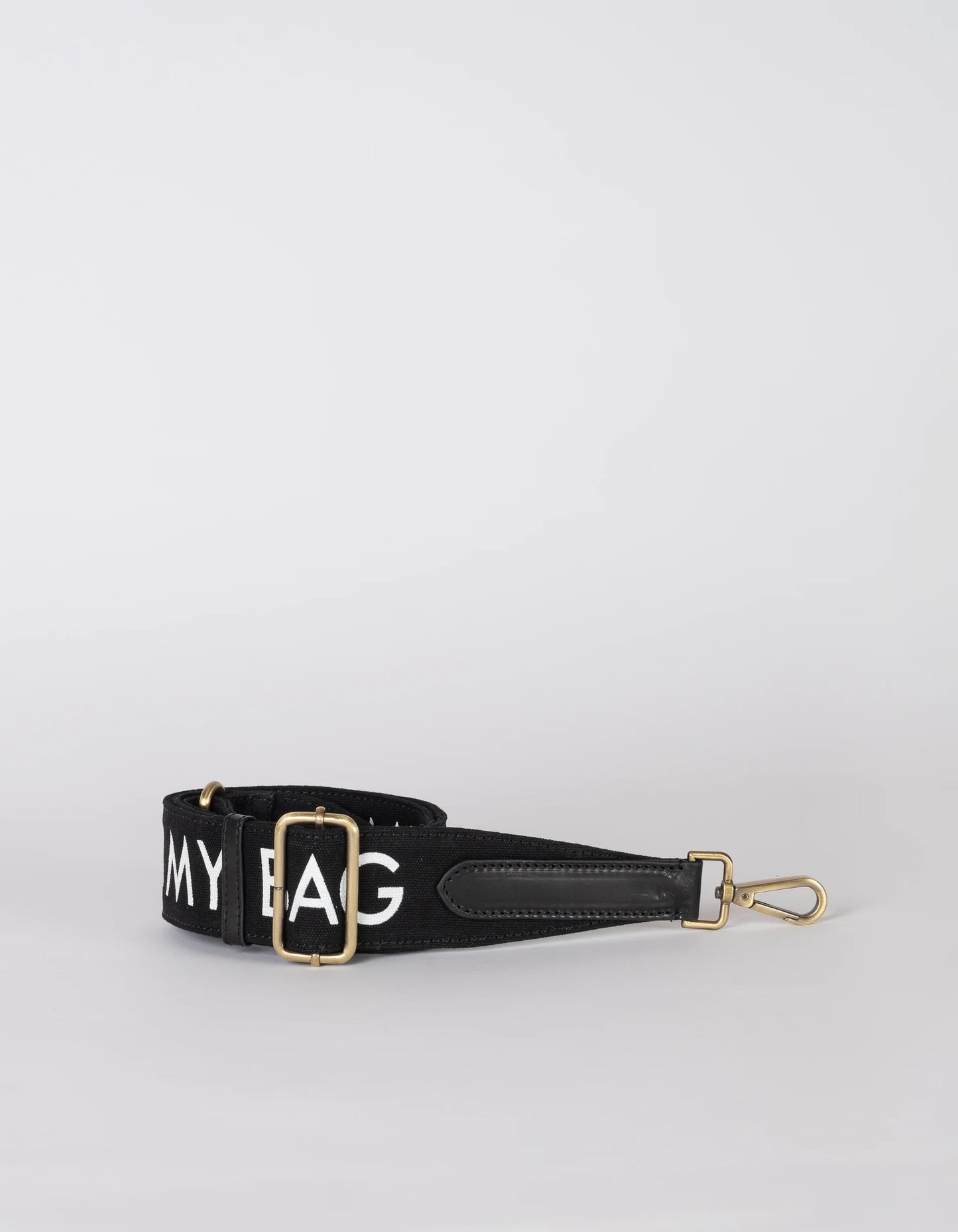 O MY BAG Canvas Logo Strap Gurt Maxi Black