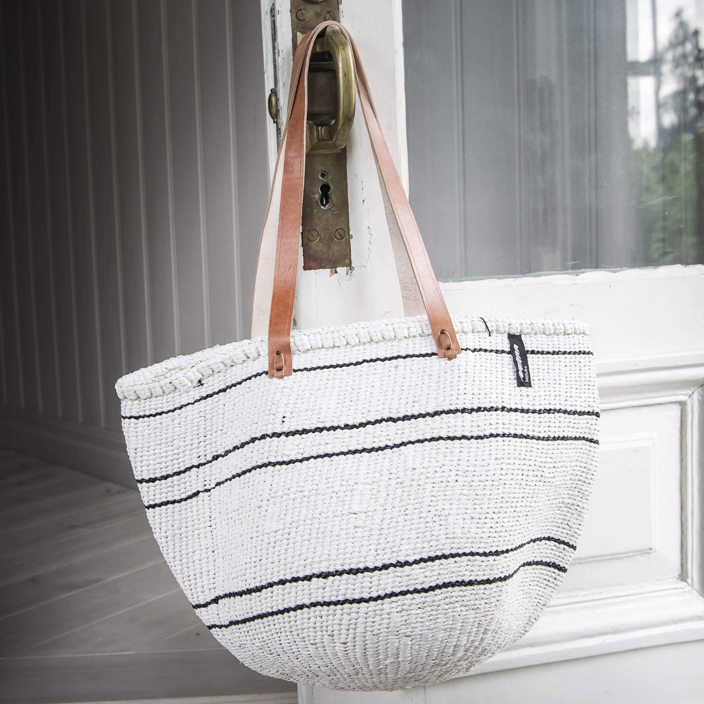 MIFUKO Kiondo Marktshopper Stripes black