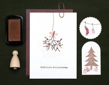 Lade das Bild in den Galerie-Viewer, PERLENFISCHER Stempel Fröhliche Weihnachten klassisch T016
