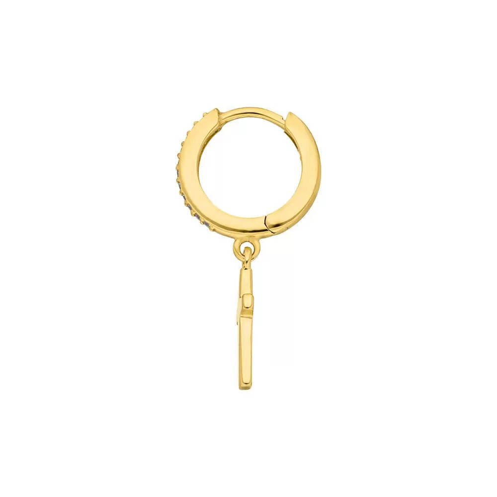 LEAF Singlecreole Kreuz Gelbgold