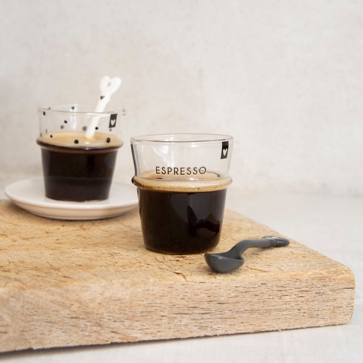 BASTION COLLECTIONS Espressolöffel Heart Matt Schwarz