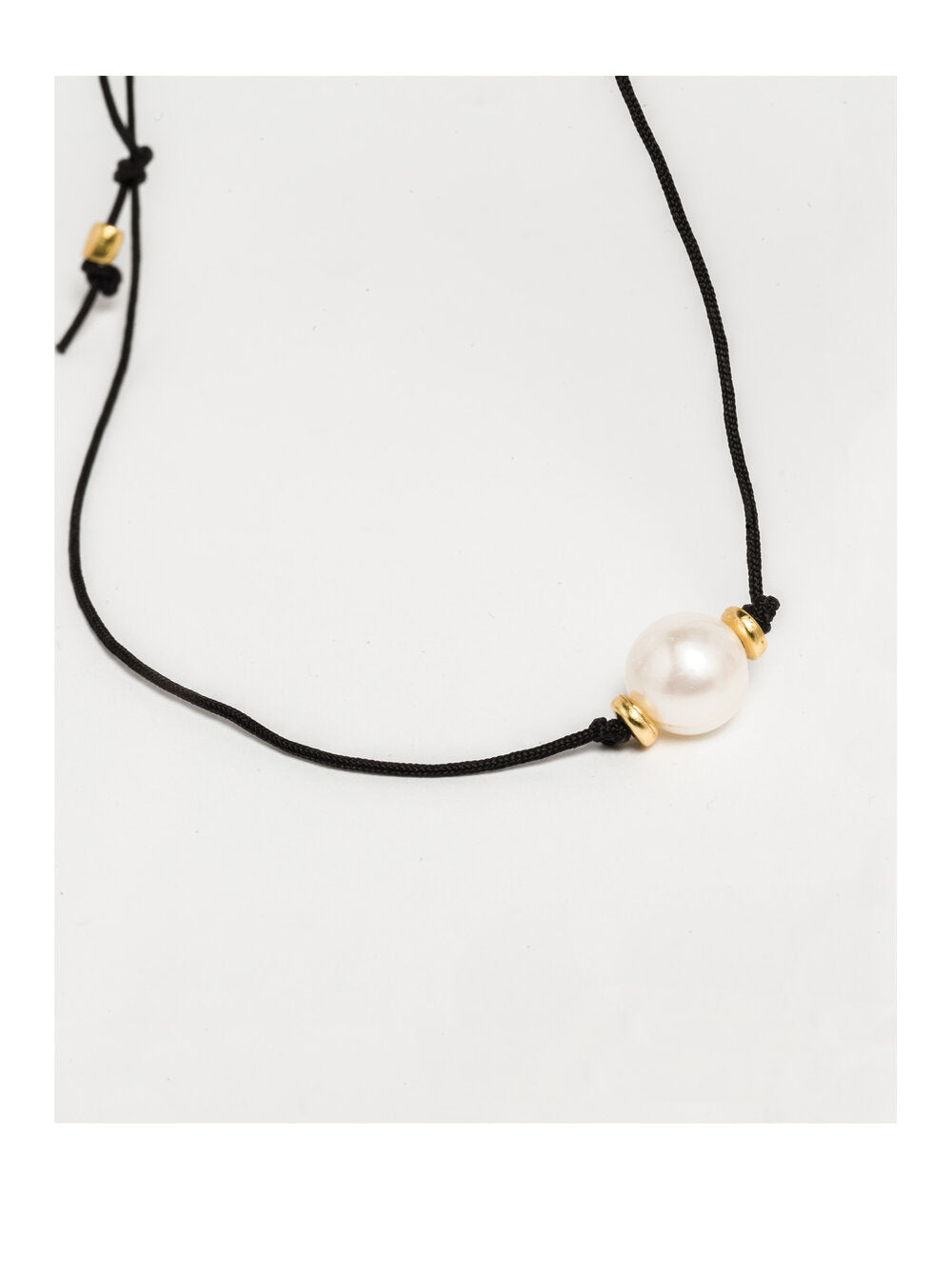 Mamaradscha Big Fresh Water Necklace Black - Halskette