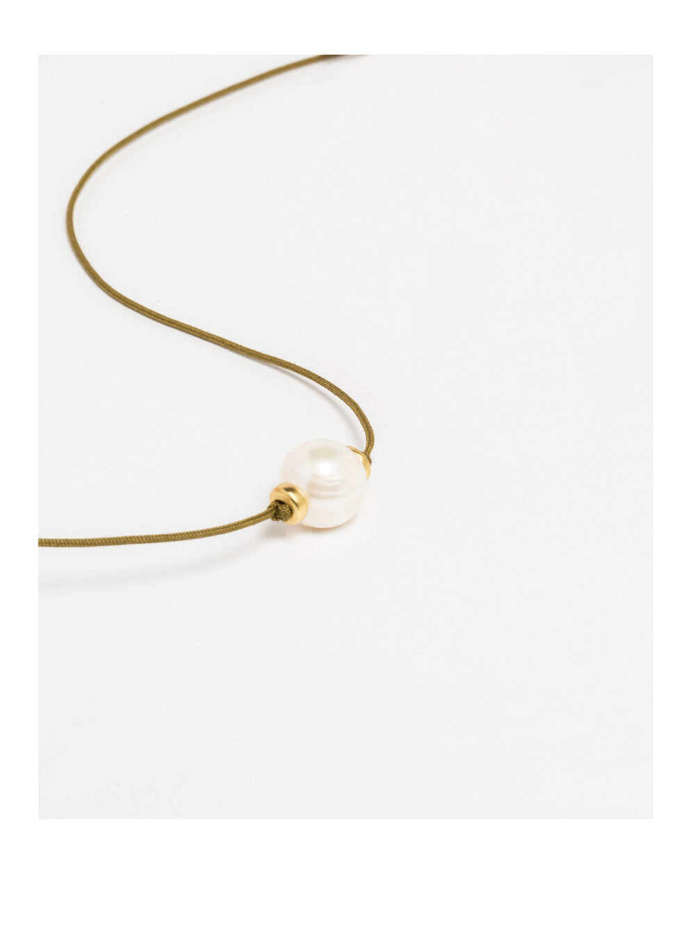 Mamaradscha Big Fresh Water Necklace Gold Pale - Halskette