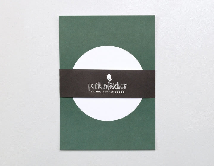 PERLENFISCHER Postkartenset Dot Dunkelgrün
