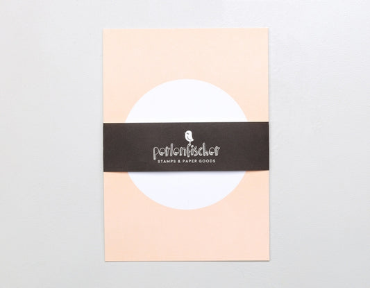 PERLENFISCHER Postkartenset Dot Soft Aprikose