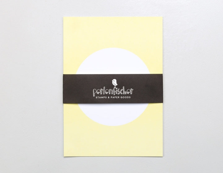 PERLENFISCHER Postkartenset Dot Soft Zitrone