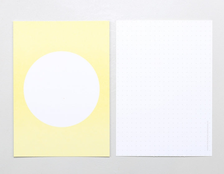 PERLENFISCHER Postkartenset Dot Soft Zitrone