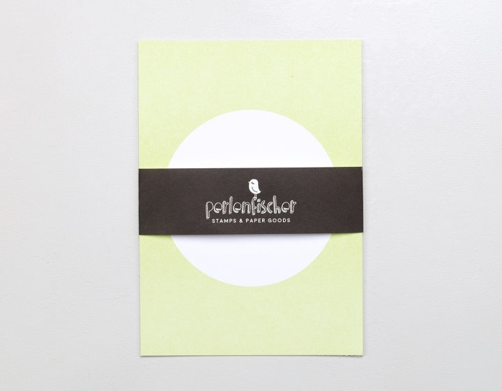 PERLENFISCHER Postkartenset Dot Soft Maigrün