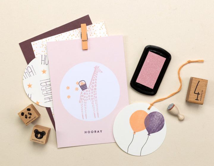 PERLENFISCHER Stempel Hooray