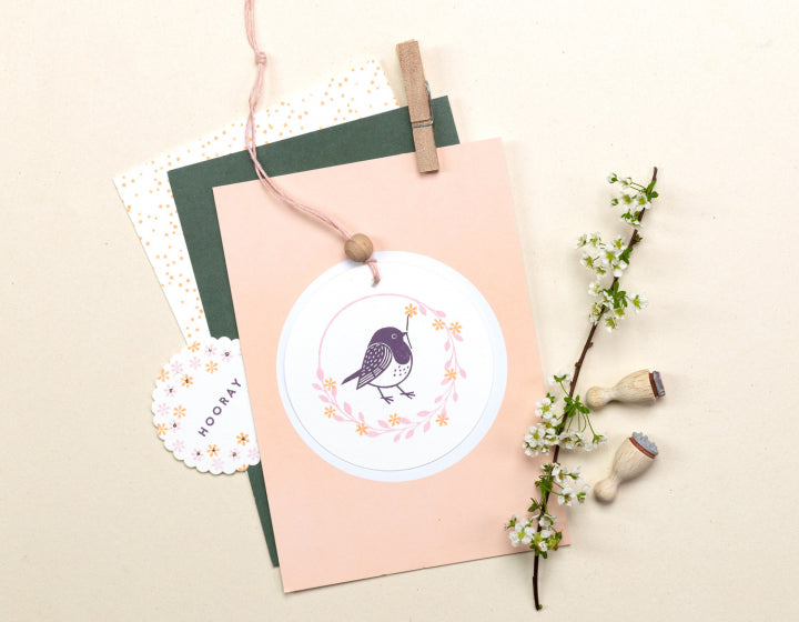 PERLENFISCHER Stempel Hooray