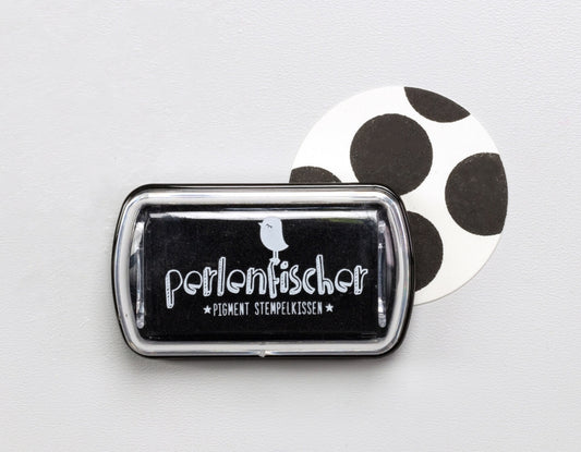PERLENFISCHER Pigment Stempelkissen Mini Schwarz
