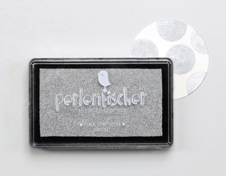 PERLENFISCHER Pigment Stempelkissen Silber