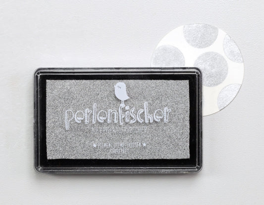 PERLENFISCHER Pigment Stempelkissen Silber