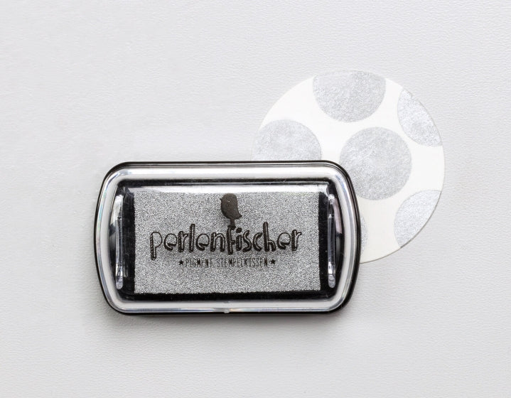 PERLENFISCHER Pigment Stempelkissen Mini Silber