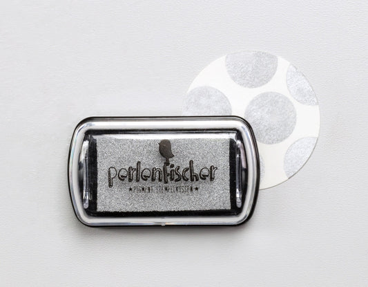 PERLENFISCHER Pigment Stempelkissen Mini Silber