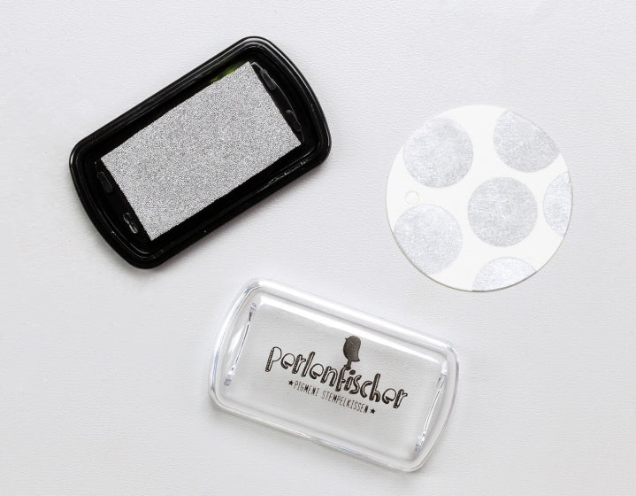 PERLENFISCHER Pigment Stempelkissen Mini Silber