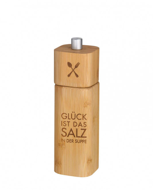 RAEDER DESIGN Gewürzmühle Glück ist das Salz in der Suppe