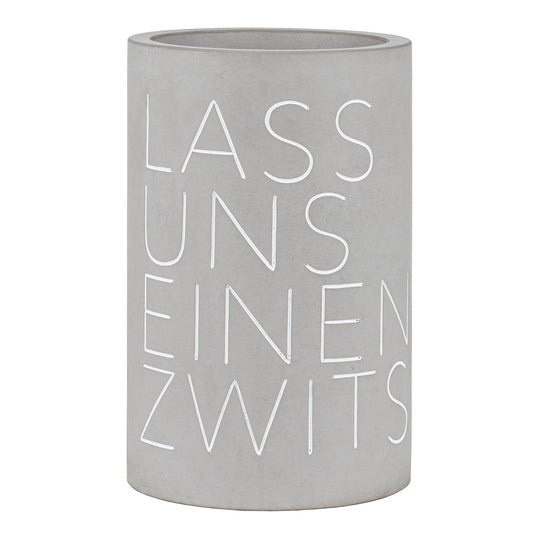 RAEDER DESIGN Weinkühler aus Beton - Lass uns einen zwitschern