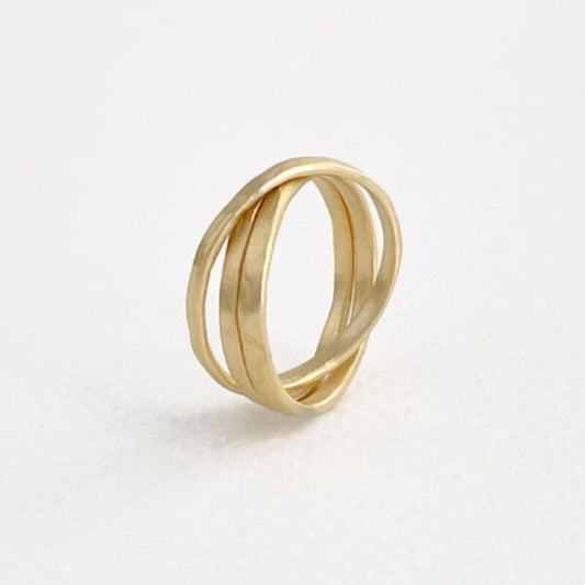 SUSICALA Sophie 3 Twin Ring Gold Plated SHAT3-01