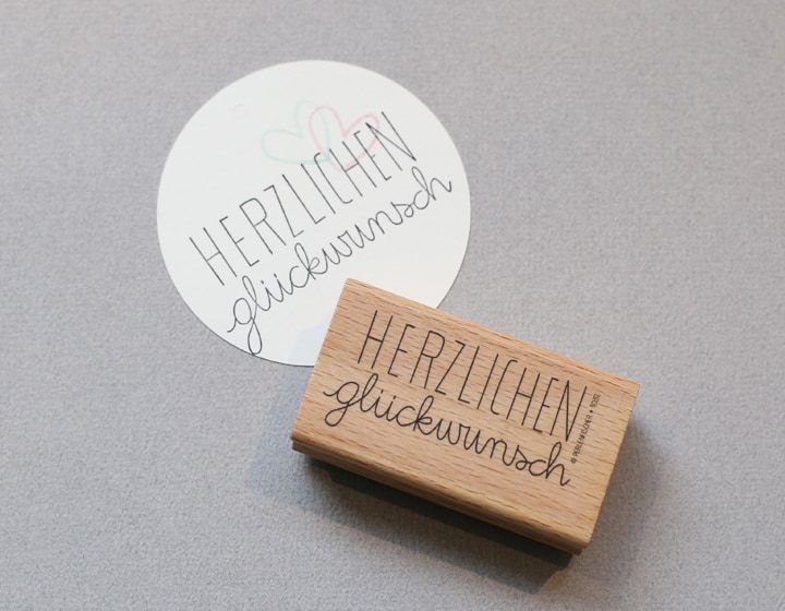 PERLENFISCHER Stempel Herzlichen Glückwunsch