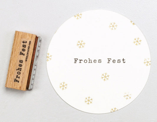PERLENFISCHER Stempel Frohes Fest klassisch