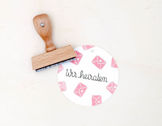 PERLENFISCHER Stempel Wir heiraten